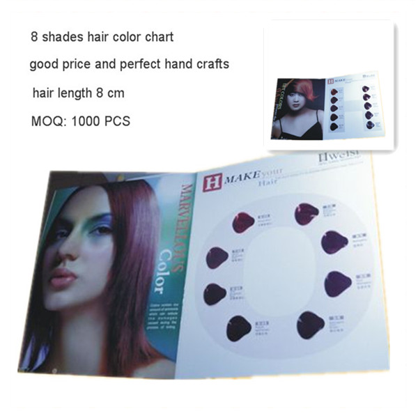 8 shades hair color chart